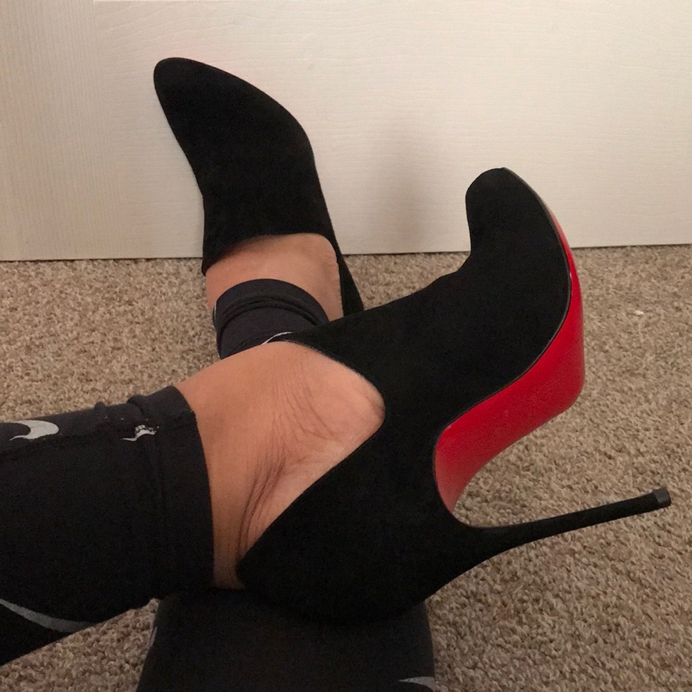Christian Louboutin Lisse Black Suede Ankle Bootie